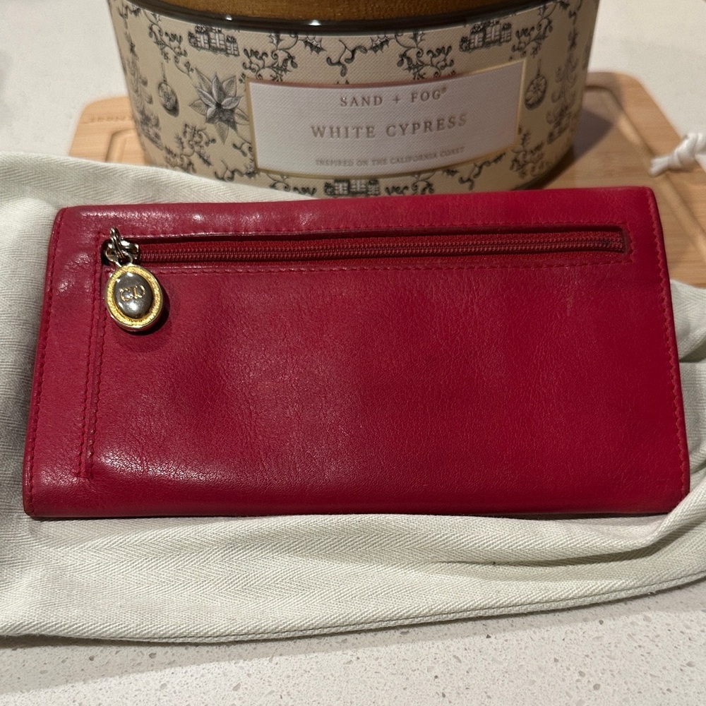 Dior Red Leather Women's Wallet - Picture 2 of 11